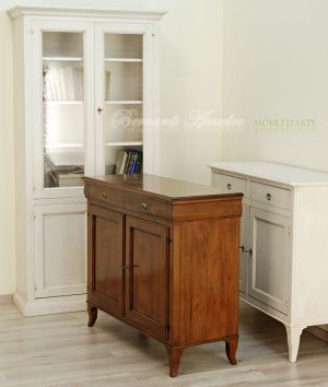 110cm classic style sideboard in solid walnut wood